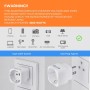 Bigfish Adaptador Enchufe UK Tipo G 2 Piezas, Adaptador Enchufe Inglés e Irlanda – De 2-Pin Europa a 3-Pin Reino Unido para