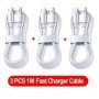 3 uds 100W 10A USB tipo C Cable USB línea de carga súper rápida para X