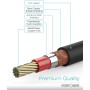 FosPower - Cable RCA Audio de 90cm – RCA Macho a Macho - Premium con 24K Oro Chapado Conectores - S/PDIF Digital Cable Coaxial
