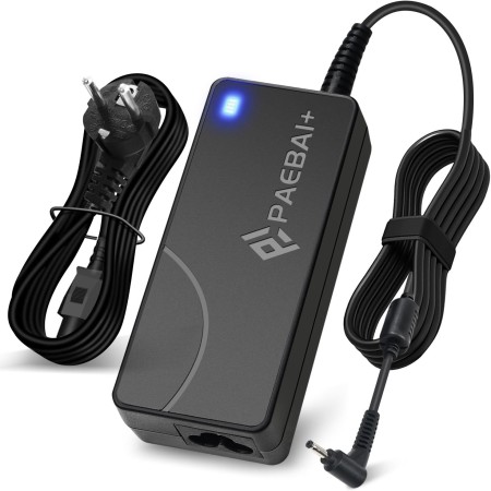 PAEBAI+ 65W Cargador para Acer Chromebook 11 13 14 15 R11 CB3 CB5 C740 C720 C720p C738T C731 Aspire One AO1-131-C7DW C9PM