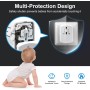 Adaptador Enchufe Universal Cargador Viaje - 5 en 1 Travel Adapter Internacional con 2 USB 2 Tipo C y 1 CA Adaptador Corriente