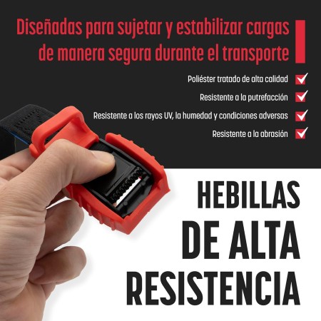 MAGMA Pack 2 Cinchas de Amarre de 3m | Correas para Baca Coche y Portabicicletas. Surf, Bici, Kayak, Moto | Hebilla -Trinquete
