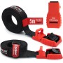 MAGMA Pack 2 Cinchas de Amarre de 3m | Correas para Baca Coche y Portabicicletas. Surf, Bici, Kayak, Moto | Hebilla -Trinquete