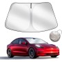 Parasol diseñado para el Tesla Model 3 Y 2019-2025, Parabrisas Delantero, Tejido de Doble Capa Que bloquea la luz, Parasol