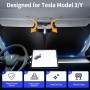 Parasol diseñado para el Tesla Model 3 Y 2019-2025, Parabrisas Delantero, Tejido de Doble Capa Que bloquea la luz, Parasol