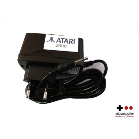 micompuTer Transformador Compatible con Atari 2600, cable extra largo, 2 m., fuente alimentación, power supply, cargador,