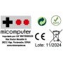 micompuTer Transformador Compatible con Atari 2600, cable extra largo, 2 m., fuente alimentación, power supply, cargador,
