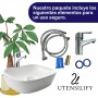 UTENSILIFY,Grifo Lavabo,Grifo Baño,Grifos Monomando Lavabo de Laton Cromado,Griferia Baño,Monomando,Lavabo,
