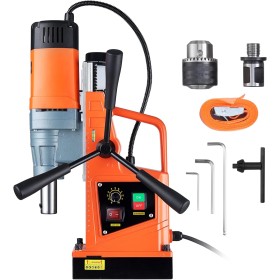VEVOR Taladro de Núcleo Magnético 1550W Taladrador Magnético Profesional 13000N 500rpm Taladro Magnético Portátil Profundidad