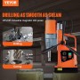 VEVOR Taladro de Núcleo Magnético 1550W Taladrador Magnético Profesional 13000N 500rpm Taladro Magnético Portátil Profundidad