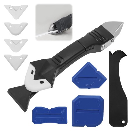 Aplicador Silicona, Herramienta de Calafateo Silicona, Espatula Silicona para Juntas para Baño de Cocina