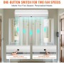 VEVOR Commercial Indoor Air Curtain 3ft 2 Speed 1528m³/h Air Curtains for Doors Indoor Fan Over Door with Heavy Duty Limit