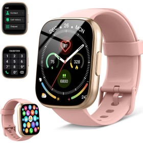 Reloj Inteligente Mujer Hombre con Llamadas Bluetooth, 1.95" Smartwatch con HD Pantalla Táctil, Podómetro, Monitor de Sueño,