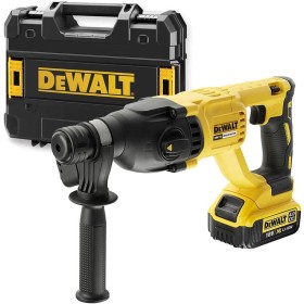 DEWALT Martillo Electroneumático sin Escobillas XR 18V SDS-Plus, 3 Modos, 2.6J, 1550rpm, Incluye Maletín TSTAK, Batería 4Ah y