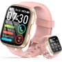 Reloj Inteligente Mujer Hombre con Llamadas Bluetooth, 1.95" Smartwatch con HD Pantalla Táctil, Podómetro, Monitor de Sueño,