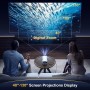 Proyector 4K 1080P Mini Proyector con WiFi y Bluetooth 5.0, Admite Rotación de 180° y Keystone Automático Proyector Portatil,