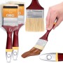 Brocha Pintura Plana 38 mm Pincel Multiusos para Pintura Barniz Laca Pincel Detallado Resistente Duradero Ideal para Acabados