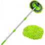 47.5" Cepillo Lavar Coche con Mango Brocha Kit Limpieza Autocaravana Automoviles Vehículos Camiones Camper 2 en 1 Chenille