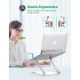 Glangeh Soporte Portatil Mesa Estable, Aleación de Aluminio Elevador Portatil con Ergonómico Altura Ajustable,Refrigeración