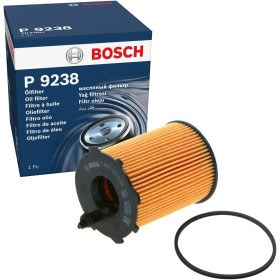 Bosch P9238 Filtro de Aceite para Coche - Separa Hollín y Partículas Metálicas del Aceite del Motor, con una Fiable Lubricación