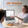 GRIFEMA GB1050 Soporte Portátiles Mesa Plegable Ventilado con Base Giratoria, Elevador Portatil Altura Ajustable, Compatible con