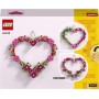LEGO Corazón Decorativo - Kit de Manualidades Infantiles de maqueta con Flores, Hojas y Corazones Pequeños - Regalo de