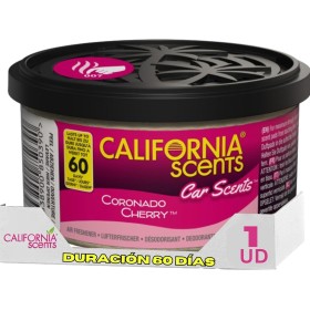 California Scents Ambientador de coche en Lata - Fragancia Duradera de Cereza (Hasta 30 Días) - Control de Intensidad de Olor