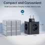 Cubo Enchufe USB 7 en 1, Ladron Enchufes Múltiple Tomas Regletas Enchufes Cubo con 3 AC 16A, 3 USB-A y 1 USB-C 3A, Cubo Enchufe