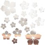 QEXUJOW Espejos de pared,18 piezas de pegatinas de espejo para pared, pegatinas de pared de arte DIY para decoración de fondo en