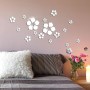 QEXUJOW Espejos de pared,18 piezas de pegatinas de espejo para pared, pegatinas de pared de arte DIY para decoración de fondo en