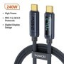 Toocki 240W USB C a USB tipo C Cable de pantalla PD3.1 carga súper ráp