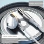 Auriculares duraderos para juegos tipo C, intrauditivos manos libres, 