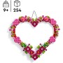 LEGO Corazón Decorativo - Kit de Manualidades Infantiles de maqueta con Flores, Hojas y Corazones Pequeños - Regalo de