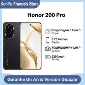 2024 versión Global HONOR 200 Pro Snapdragon 8s Gen 3 5G Smartphone 6,