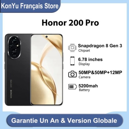 2024 versión Global HONOR 200 Pro Snapdragon 8s Gen 3 5G Smartphone 6,