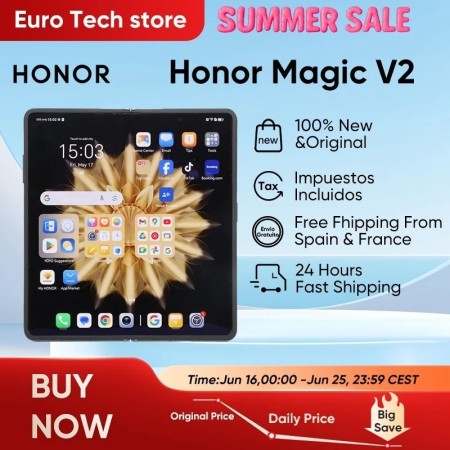 Honor-smartphone Magic V2 versión Global, 5G, plegable, LTPO, pantalla