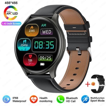 Para Xiaomi Huawei 1,43 pulgadas Bluetooth llamada Smartwatch mujeres 