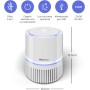 Pro Breeze Mini Air Purifier with True HEPA Filter and Ionizer - Desktop Personal Air Cleaner with Night Light - For Home, Work,