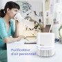 Pro Breeze Mini Air Purifier with True HEPA Filter and Ionizer - Desktop Personal Air Cleaner with Night Light - For Home, Work,