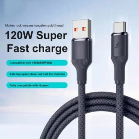 UEGO 120W USB tipo C Cable de carga súper rápida Cable de carga rápida