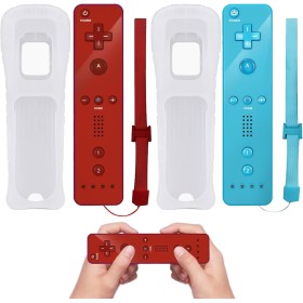 Leikurvo Mando a distancia Wii, 2 mandos de Wii, mando a distancia inalámbrico, conexión de sensor de movimiento, mando de