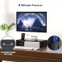 BONTEC Elevador Monitor de Madera para Monitor, Soporte para Monitor Escritorio de 1 Nivel con Gestión de Cables para Ordenador,