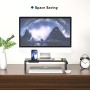 BONTEC Elevador Monitor de Madera para Monitor, Soporte para Monitor Escritorio de 1 Nivel con Gestión de Cables para Ordenador,