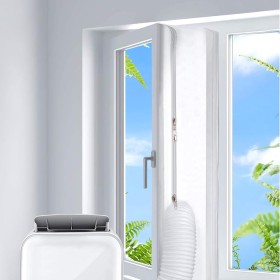 MXTIMWAN 400 cm Kit Window Air Conditioner Portable Adapter Cover Insulator Air Conditioning Insulation for Windows Sealing