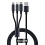 Baseus 3 en 1 USB tipo C Cable de carga rápida 3.5A Cable de línea de 