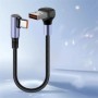 Cable de carga rápida de doble codo de 66W, Cable USB tipo C corto por