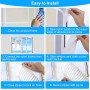 MXTIMWAN 400 cm Kit Window Air Conditioner Portable Adapter Cover Insulator Air Conditioning Insulation for Windows Sealing
