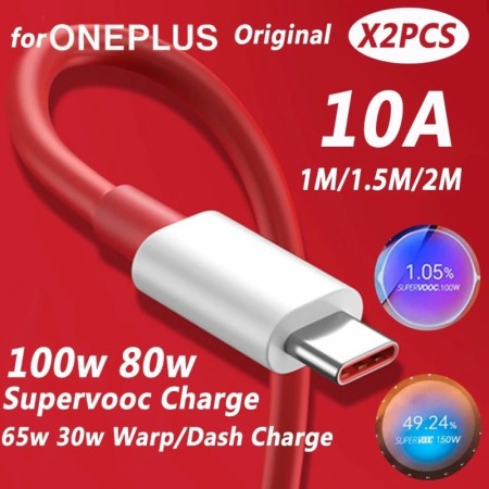 Oneplus 13 12 11 Cable Original 100W 80W Supervooc 2,0 carga de urdimb