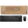 Lenovo 100 Combo Teclado y Ratón Inalámbricos 2.4G (Ratón Sensor Óptico, 1600 dpi, Receptor USB Nano, Compatible con Windows)