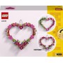 LEGO Corazón Decorativo - Kit de Manualidades Infantiles de maqueta con Flores, Hojas y Corazones Pequeños - Regalo de